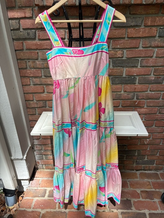 HUNTER BELL Dresses & Skirts - Hunter Bell XS Sleeveless Pastel Floral Tiered Sundress - Pink & Multicolor